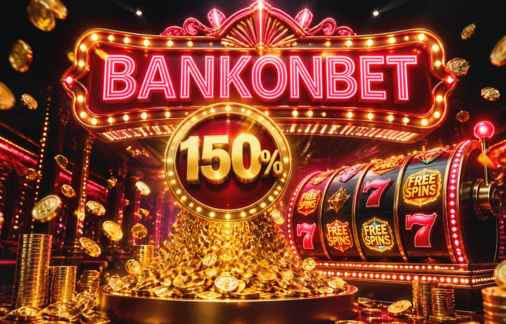 Bankonbet App-Ansicht mit aktiviertem Willkommensbonus, Match-Guthaben und Freispiel-Zähler auf dem Display